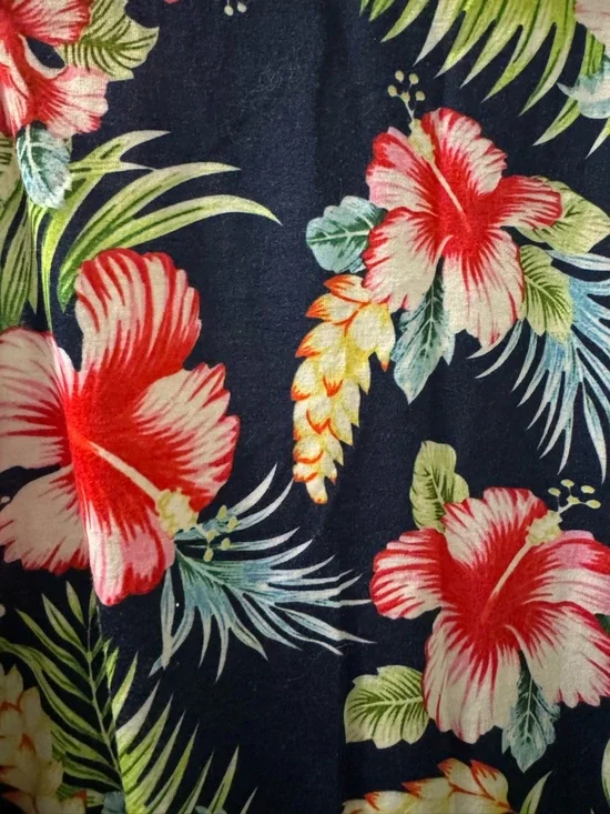 NWOT Tropical Floral Navy Shift Dress - Picture 2 of 3